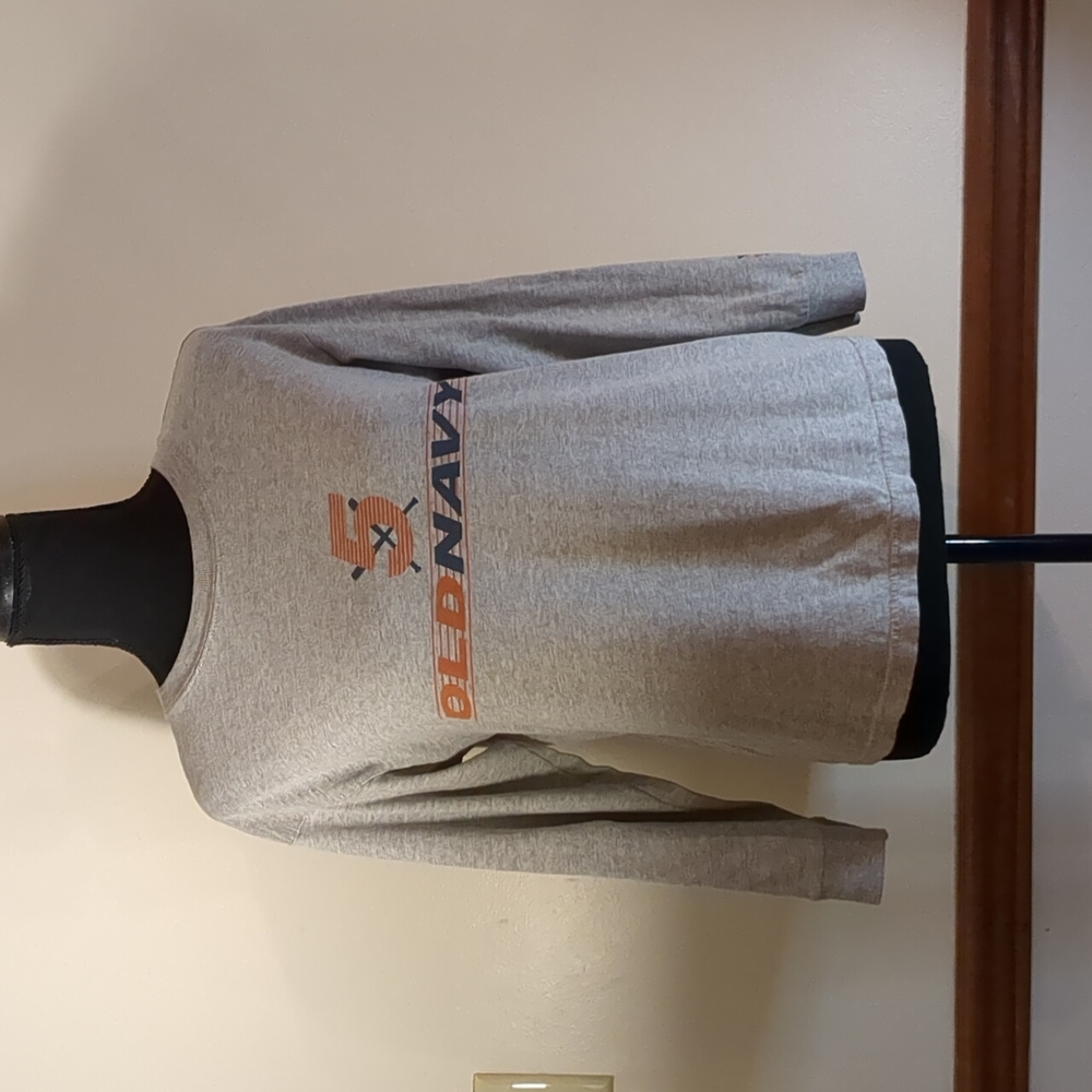 Old Navy long sleeved shirt with logo on front.